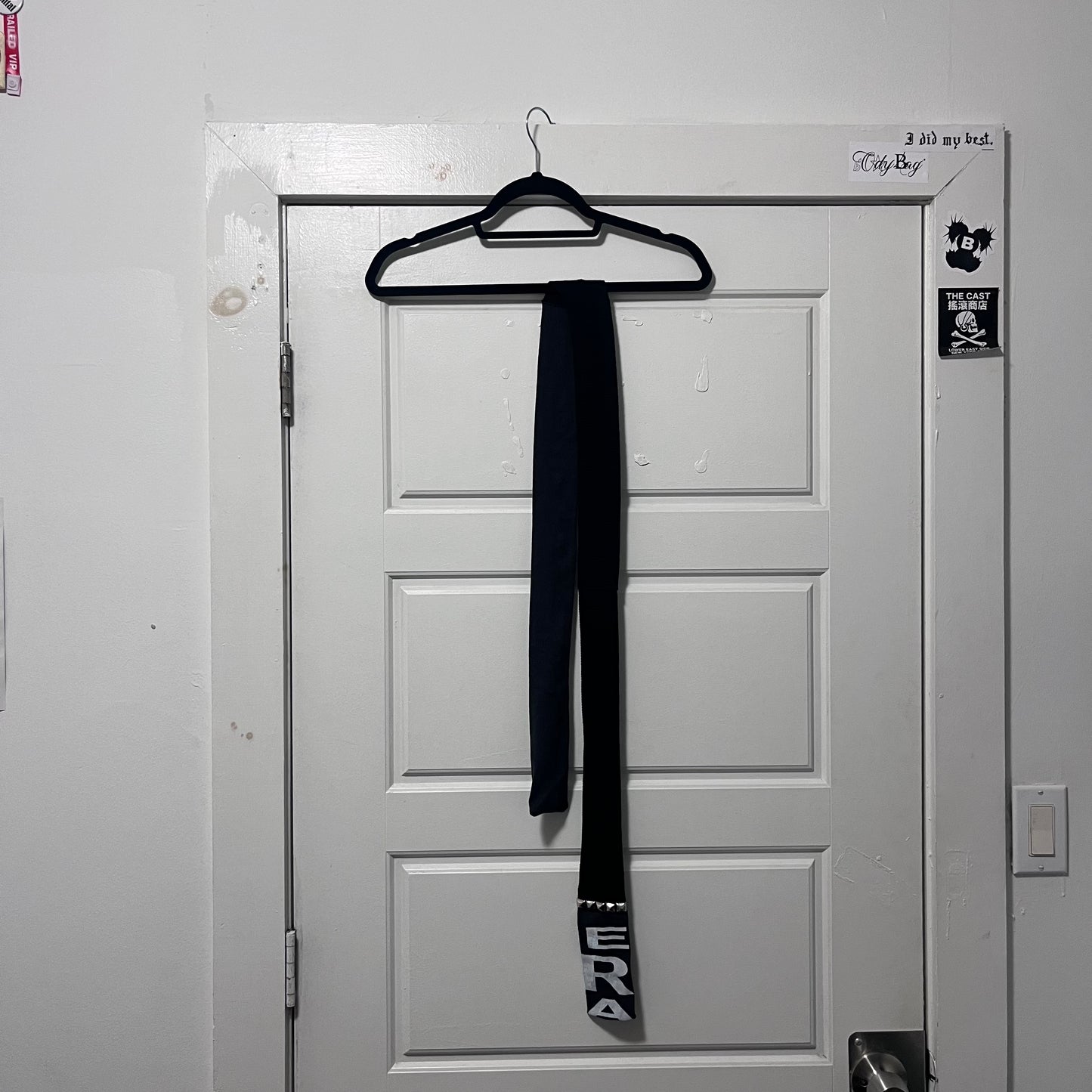 Patchwork studded scarf